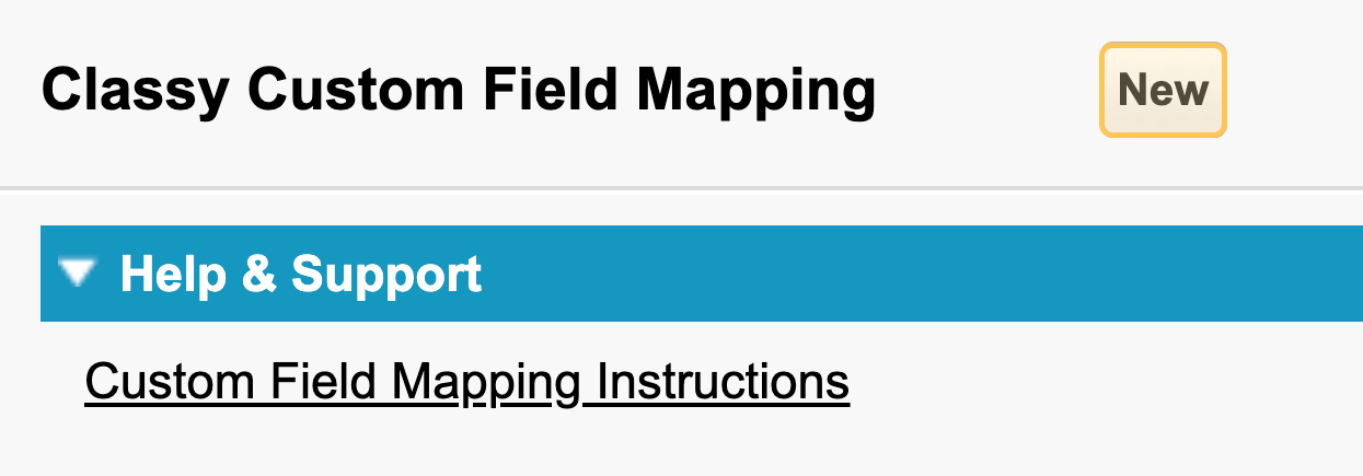 C4SF Create New Custom Field Mapping 